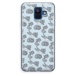 CaseCompany Poezen: Samsung Galaxy A6 (2018) Transparant Hoesje