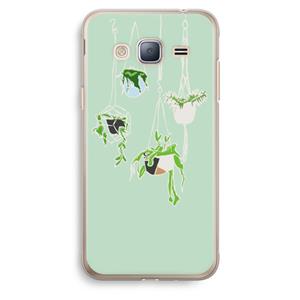 CaseCompany Hang In There: Samsung Galaxy J3 (2016) Transparant Hoesje