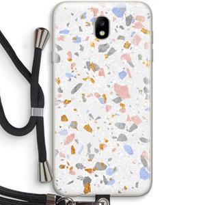 CaseCompany Terrazzo N°8: Samsung Galaxy J7 (2017) Transparant Hoesje met koord