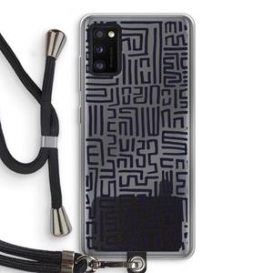 CaseCompany Moroccan Print: Samsung Galaxy A41 Transparant Hoesje met koord