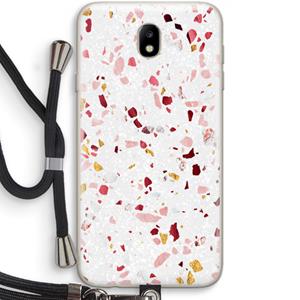CaseCompany Terrazzo N°9: Samsung Galaxy J7 (2017) Transparant Hoesje met koord