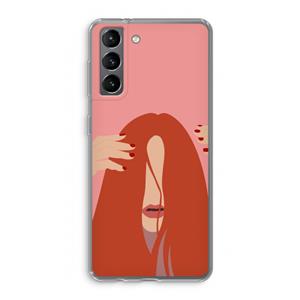 CaseCompany Woke up like this: Samsung Galaxy S21 Transparant Hoesje