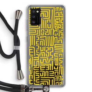 CaseCompany Majorelle Blue Print: Samsung Galaxy A41 Transparant Hoesje met koord