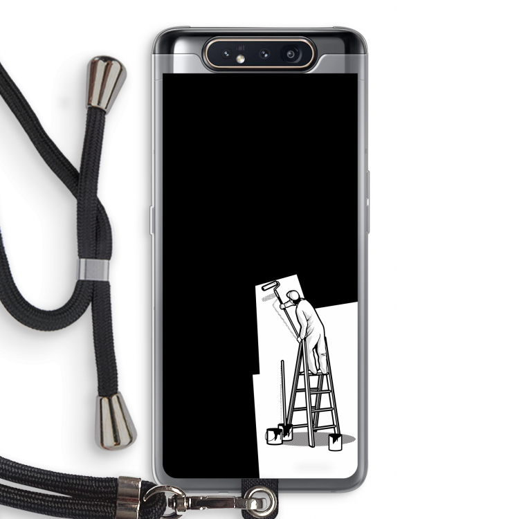 CaseCompany Musketon Painter: Samsung Galaxy A80 Transparant Hoesje met koord