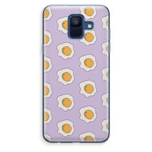 CaseCompany Bacon to my eggs #1: Samsung Galaxy A6 (2018) Transparant Hoesje