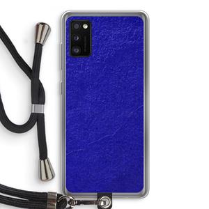 CaseCompany Majorelle Blue: Samsung Galaxy A41 Transparant Hoesje met koord