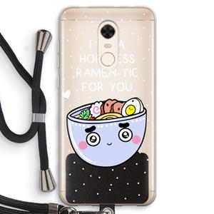 CaseCompany I'm A Hopeless Ramen-Tic For You: Xiaomi Redmi 5 Transparant Hoesje met koord