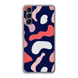 CaseCompany Memphis Shapes Pink: Samsung Galaxy S21 Transparant Hoesje