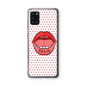 CaseCompany Yolo Denise: Samsung Galaxy A31 Transparant Hoesje