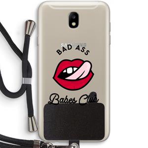 CaseCompany Badass Babes Club: Samsung Galaxy J7 (2017) Transparant Hoesje met koord
