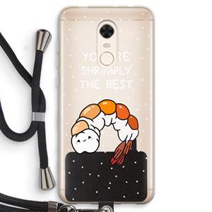 CaseCompany You're Shrimply The Best: Xiaomi Redmi 5 Transparant Hoesje met koord