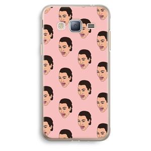 CaseCompany Ugly Cry Call: Samsung Galaxy J3 (2016) Transparant Hoesje