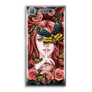 CaseCompany Lady Moth: Sony Xperia XZ1 Transparant Hoesje
