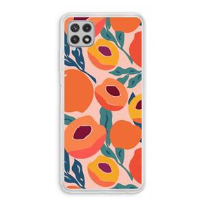 CaseCompany Perzik: Samsung Galaxy A22 4G Transparant Hoesje