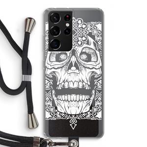 CaseCompany Seek & Destroy: Samsung Galaxy S21 Ultra Transparant Hoesje met koord