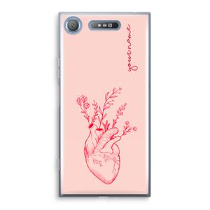 CaseCompany Blooming Heart: Sony Xperia XZ1 Transparant Hoesje