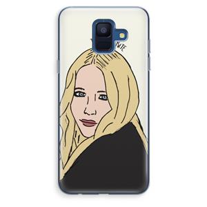 CaseCompany Mary Kate: Samsung Galaxy A6 (2018) Transparant Hoesje