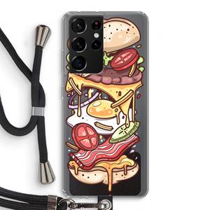 CaseCompany Diet Coke Please: Samsung Galaxy S21 Ultra Transparant Hoesje met koord