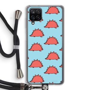 CaseCompany Dinosawrr: Samsung Galaxy A12 Transparant Hoesje met koord