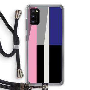 CaseCompany Gestalte 4: Samsung Galaxy A41 Transparant Hoesje met koord