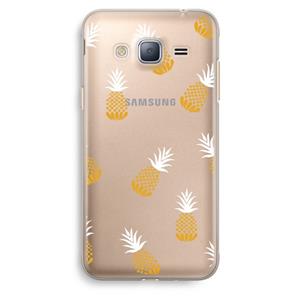 CaseCompany Ananasjes: Samsung Galaxy J3 (2016) Transparant Hoesje