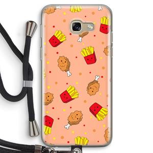 CaseCompany Chicken 'n Fries: Samsung Galaxy A5 (2017) Transparant Hoesje met koord