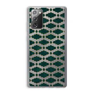 CaseCompany Moroccan tiles: Samsung Galaxy Note 20 / Note 20 5G Transparant Hoesje