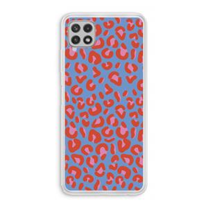 CaseCompany Leopard blue: Samsung Galaxy A22 4G Transparant Hoesje