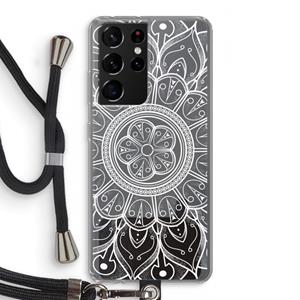 CaseCompany Roses Are Red: Samsung Galaxy S21 Ultra Transparant Hoesje met koord