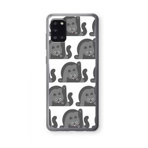 CaseCompany Cats: Samsung Galaxy A31 Transparant Hoesje
