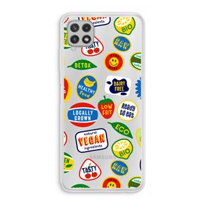 CaseCompany Fruitsticker: Samsung Galaxy A22 4G Transparant Hoesje