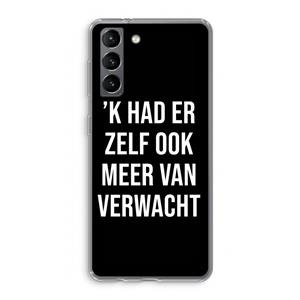 CaseCompany Meer verwacht - Zwart: Samsung Galaxy S21 Transparant Hoesje