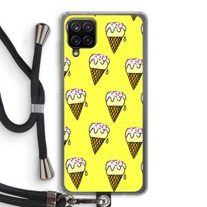 CaseCompany Isjes: Samsung Galaxy A12 Transparant Hoesje met koord
