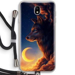 CaseCompany Night Guardian: Samsung Galaxy J7 (2017) Transparant Hoesje met koord