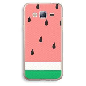 CaseCompany Watermeloen: Samsung Galaxy J3 (2016) Transparant Hoesje