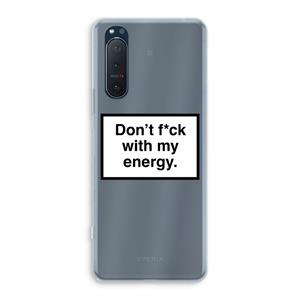 CaseCompany My energy: Sony Xperia 5 II Transparant Hoesje