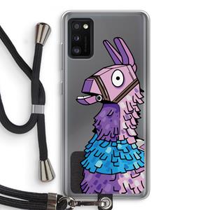 CaseCompany Lama: Samsung Galaxy A41 Transparant Hoesje met koord