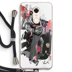 CaseCompany Dissimulation du réel: Xiaomi Redmi 5 Transparant Hoesje met koord