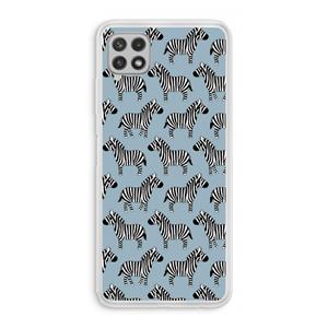 CaseCompany Zebra: Samsung Galaxy A22 4G Transparant Hoesje