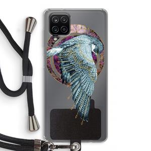 CaseCompany Golden Falcon: Samsung Galaxy A12 Transparant Hoesje met koord