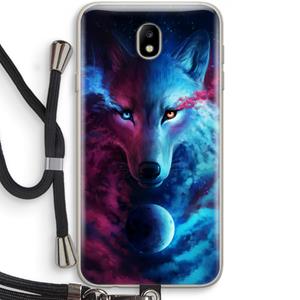 CaseCompany Where Light And Dark Meet: Samsung Galaxy J7 (2017) Transparant Hoesje met koord