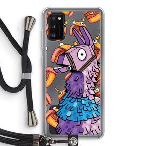 CaseCompany Loot Burger: Samsung Galaxy A41 Transparant Hoesje met koord