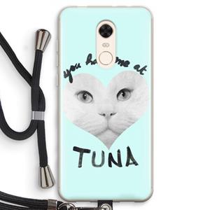 CaseCompany You had me at tuna: Xiaomi Redmi 5 Transparant Hoesje met koord