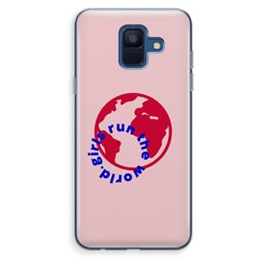 CaseCompany Run The World: Samsung Galaxy A6 (2018) Transparant Hoesje