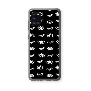 CaseCompany Eye pattern #3: Samsung Galaxy A31 Transparant Hoesje