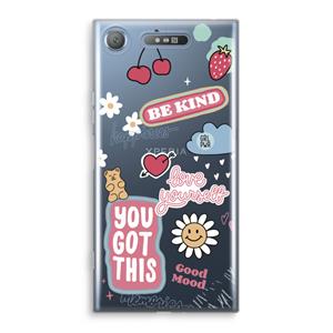 CaseCompany Positivity: Sony Xperia XZ1 Transparant Hoesje
