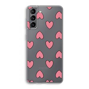 CaseCompany Ondersteboven verliefd: Samsung Galaxy S21 Transparant Hoesje