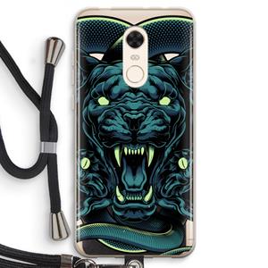 CaseCompany Cougar and Vipers: Xiaomi Redmi 5 Transparant Hoesje met koord