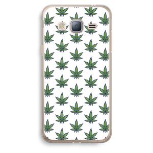 CaseCompany Weed: Samsung Galaxy J3 (2016) Transparant Hoesje