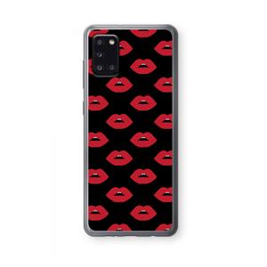 CaseCompany Lips: Samsung Galaxy A31 Transparant Hoesje